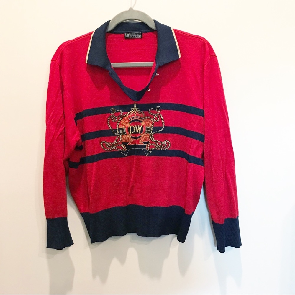 Women’s Red and Blue Top-Sz XL